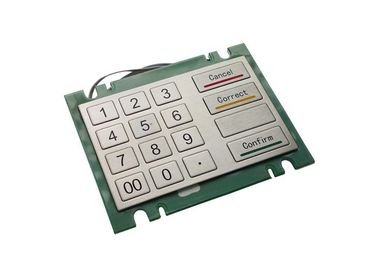 Telclado numérico de la máquina del banco del PCI CDM para DES TDES, telclado numérico grande de AES del acero inoxidable de 16 llaves