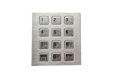 El soporte del panel del telclado numérico del metal del símbolo del USB Braille con 4 x 3 llaves/metal puntea